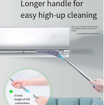 2026 Upgraded Retractable Gap Dust Cleaning Artifact with 3 Microfiber Dusting Cloths,Extendable Duster Cleaning Tool,Reusable Washable Dusting Wand for Home,Ceiling,Blinds,Furniture (60in)