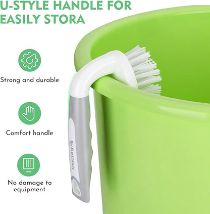 SetSail Scrub Brush, Heavy-Duty Scrub Brushes for Cleaning with Stiff Bristles Cleaning Brush for Shower, Bathroom, Carpet, Kitchen and Bathtub Scrubber - 3 Pack