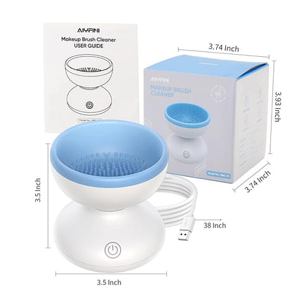 Alyfini Makeup Brush Cleaner Machine - Electric Make up Brushes Cleaner Cleanser Professional Tool for Kabuki Foundation Liquid Powder Face Makeup Self Tanner Brush,Gifts for Women Stocking Stuffers