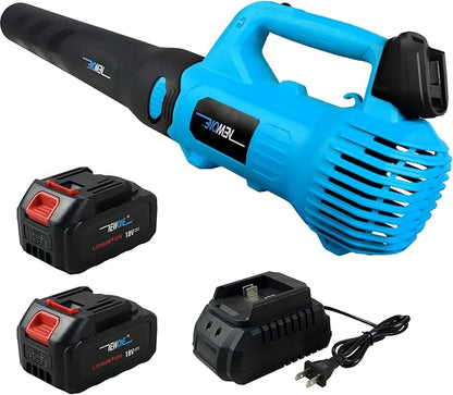 NEWONE Big Leaf Blower Cordless Hand Electric Leaf Blower/Leaf Vacuum,20V 5 Speed Sweeper Vacuum with 2 Battery and Charger,Portable for Lawn Care/Dust/Pet Hair/Dust/Trash