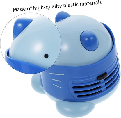 jojofuny Cartoon Desktop Vacuum Cleaner Mini Dust Collector for Crumbs and Dust Efficient Low Noise Portable Table Cleaner for Home Office School and Car Use