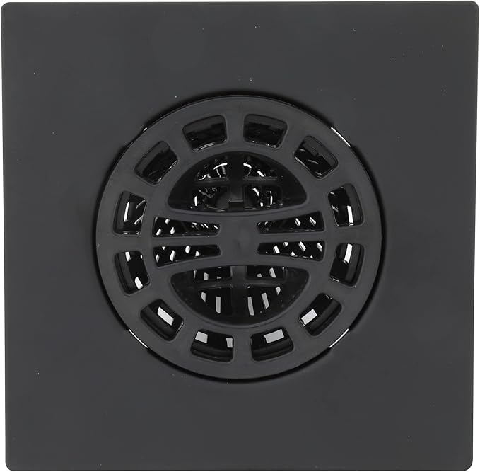 Square Shower Hair Catcher with Replacement Baskets, Shower Drain Protector in Matte Black