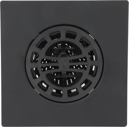 Square Shower Hair Catcher with Replacement Baskets, Shower Drain Protector in Matte Black