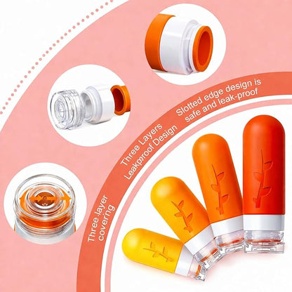 Tocelffe Travel Containers for Toiletries, 18pack TSA Approved Size Containers for Toiletries,travel bottles for Toiletries,travel Jars or Personal Essentials