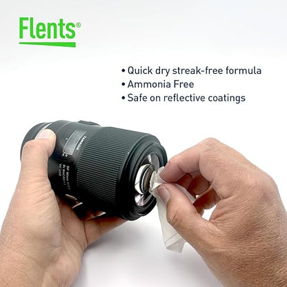 Flents Lens Wipes, Wipe 'N Clear Basic, 400 Count, Pre-Moistened, Streak-Free, Safe for Glasses, Sunglasses, Gentle Cleaning, Clear Vision, Streak-Free, Individually Wrapped for Travel & Convenience