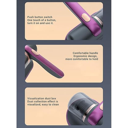 Cordless Vacuum Cleaner 10KPa Suction Low Noise Handheld Bed Vacuum Cleaner with 2Pcs Washable Filters for Sofa Carpet