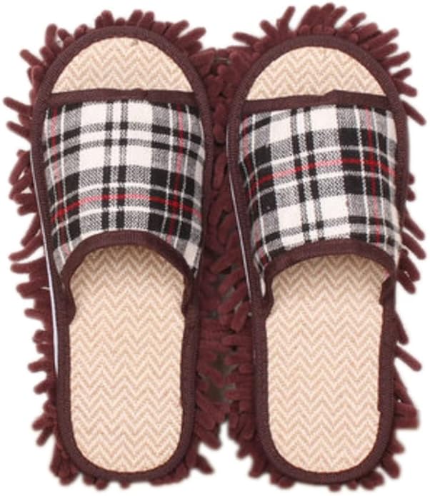 Microfiber Slippers Floor Cleaning Mop House Dust Detachable Mopping Shoes Cleaning Tool Unisex Open Toe