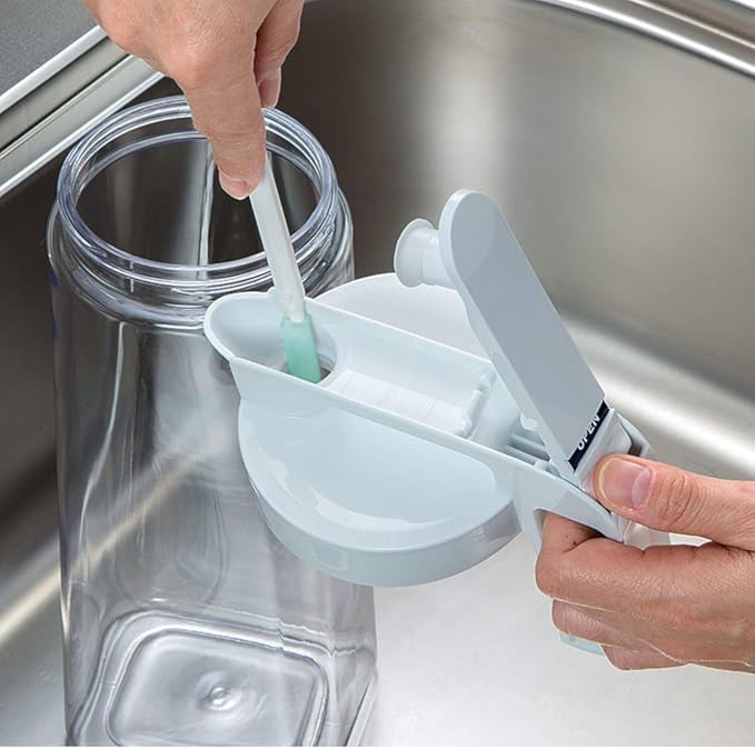 Mameta Kitchen Cleaner Bottle Inner Plug Wash White Groove Stick Approx. Width 1 0.6 17cm Slim Brush Approx. Width 2.7 x Depth 1.7 x Length 18.5cm KB-824 3 pcs