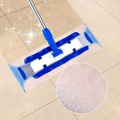 KEEPOW 3 Pack Microfiber Mop Refills Compatible with MR.SIGA Professional Mop, 17.3 x 9.4 Inch Reusable Flat Mop Pads Replacement for Hardwood Floor Cleaning and Waxing, Dual-Sided Wet/Dry Mop Cloth