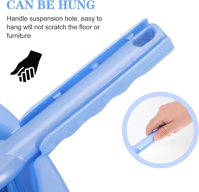 Zerodeko 1set Dustpan and Broom Home Cleaning Ergonomic Design for Desktop Car Interior and Narrow Corners Portable Dustpan Supplies Convenient Dust Cleaning Tools