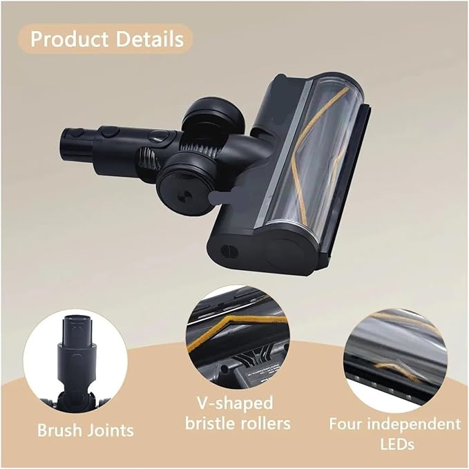 Motorized Brush，Compatible for Dreame ，R20 T20 T30 R30 V12 Pro V11SE R10 Vacuum Cleaner, with LED Light, Carpets and Hard Floors