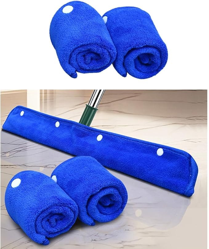 2 Pack Floor Squeegee Broom Cover Wrap Mop Sweeping Cloth Baseboard Cleaner Tool Adapter Converter for Multifunction Magic Broom Floor Squeegee Brooms Rubber Garage Shower Floor Scrubber
