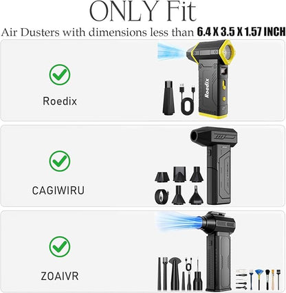 Case for Roedix/CAGIWIRU/ZOAIVR Compressed Air Duster, Travel Portable Hard Storage Bag, Box Only (Yellow&Black)
