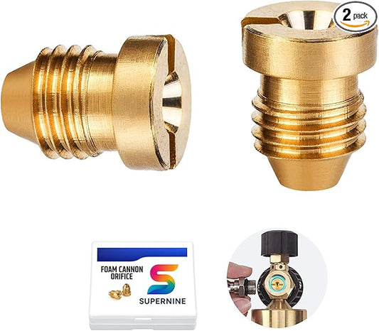 1.25 mm Foam Cannon Orifice Nozzle Tips, 1.25mm Universal Connector for Foam Sprayer, Washer Replacement Nozzles, Precision Foam Cannon Orifice for Car Wash and Garden Hose Use(2Pcs)