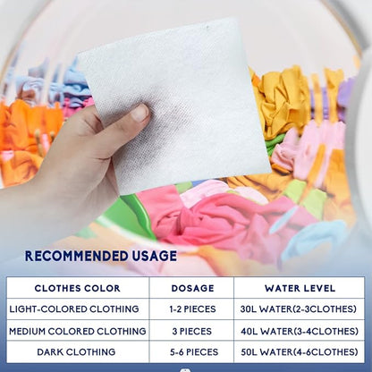 Xcleen Color Absorber Laundry Sheets 80 Count, Dye Catcher to Prevent Clothes from Smearing, Fragrance Free Color Trapping Sheets for Home School or Apartment