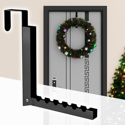 ZMBESUP Over The Door Hanger Folding Clothes Drying Rack, Folding Hanging Coat Rack for Indoor Laundry Room Compact Small Space Foldable Portable Clothing Hanger Hook Collapsible- 4 Pack （Black）
