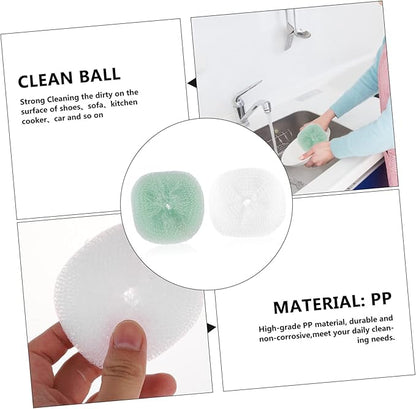 Healeved 24pcs Multi-Functional Scouring Balls for Household Cleaning and Kitchen Scrubbers for Pots and Dishes Design Random Colors