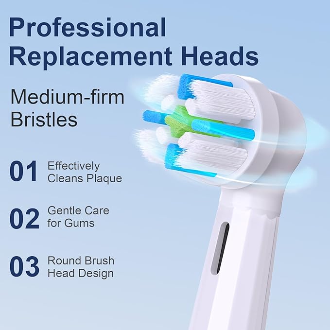8 Pack IO Brush Head Compatible with Oral B IO 2/3/4/5/6/7/8/9/10/Deep Clean Electric Toothbrush, Replacement Heads Compatible with Oral B IO for Effective Cleaning (White)