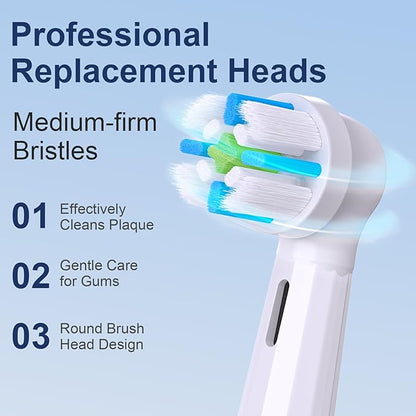8 Pack IO Brush Head Compatible with Oral B IO 2/3/4/5/6/7/8/9/10/Deep Clean Electric Toothbrush, Replacement Heads Compatible with Oral B IO for Effective Cleaning (White)