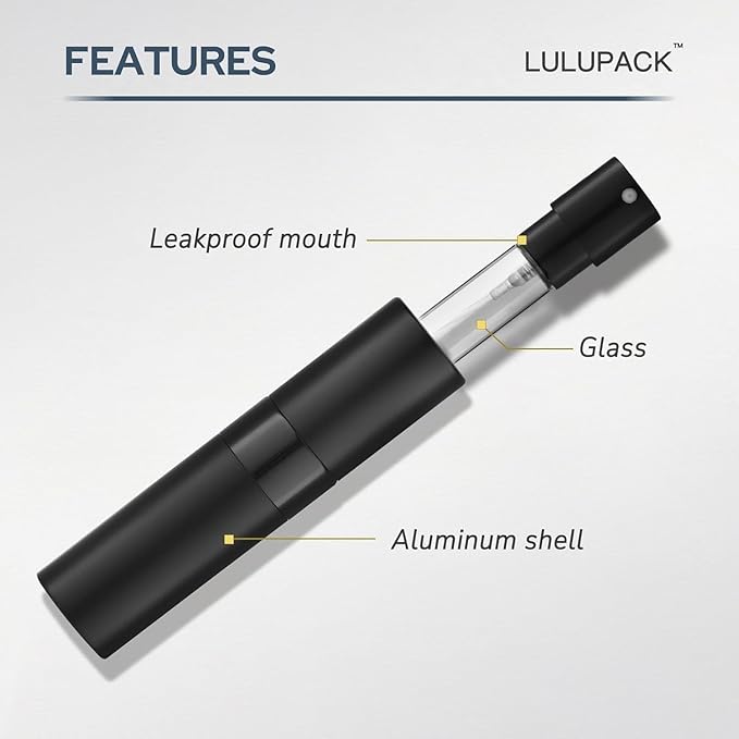 Lulupack Travel Perfume Bottle Refillable - Cologne Spray Atomizer Mini - Empty Travel Size Sprayer Small Refill Sample Container - Portable Fragrance Decant Dispenser for Women 6PCS 8ml Red
