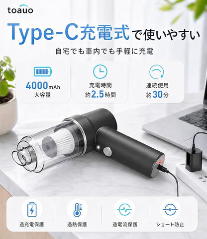 [2025 Newly Released] Handy Cleaner, 25000PA Multi-functional Mini Vacuum Cleaner, Cordless Car Cleaner, Powerful, Type-C Rechargeable, For Wet and Dry Use, Powerful Suction Power, Small Cleaner, Fast