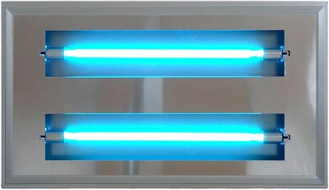 UV Light with Ozone,Wireless Remote Control & 3 Timer SettingsUV Lamp with 2 Quartz Tubes for 360° Coverage,Home Office Restaurant Hotel-Use When Unoccupied (US-007172W-Q)