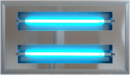 UV Light with Ozone,Wireless Remote Control & 3 Timer SettingsUV Lamp with 2 Quartz Tubes for 360° Coverage,Home Office Restaurant Hotel-Use When Unoccupied (US-007172W-Q)