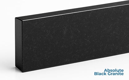Bathroom Vanity Sink Backsplash/Sidesplash (Absolute Black Granite, 4" x 48")