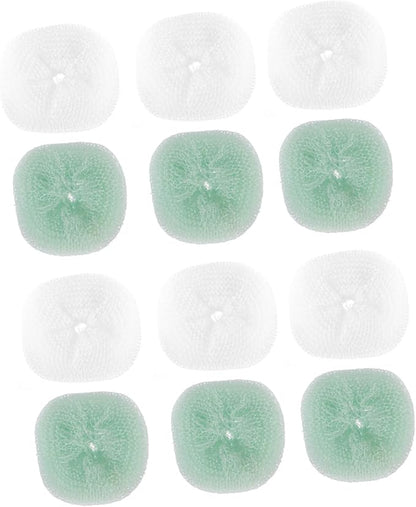 12pcs Multi-Functional Kitchen Cleaning for Dishware and Cookware Household Scouring for Pots and Bowls Random Colors Essential Cleaning Tools