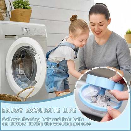 8 PCS Hair Filter Bag Floating Lint Catcher for Washing Machine Pet Hair Catcher Flowers Shape Lint Trap Cleaning Tool Reusable Washing Hair Filter Cleaning Mesh Bag Dog Cat Hair Remover for Laundry