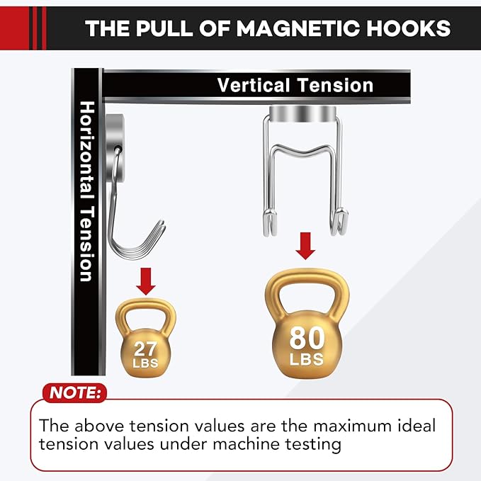 Buelkmag Magnetic Hooks 80Lbs+ 2026 Cruise Essentials Magnet Hook Heavy Duty Magnets Hanging Hooks for Refrigerator Grill Toolbox Cabins Outdoor 4 Pack (Silver)