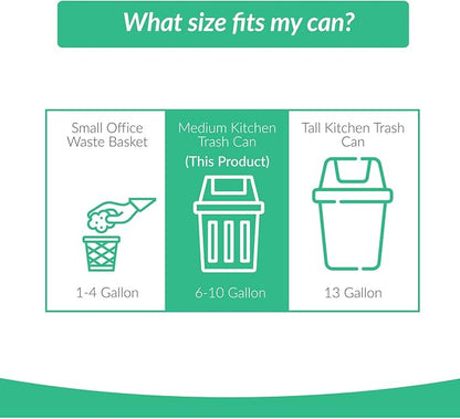 Reli. Compostable 6-8 Gallon Trash Bags | 100 Count | ASTM D6400 | Green | Eco-Friendly | For Compost