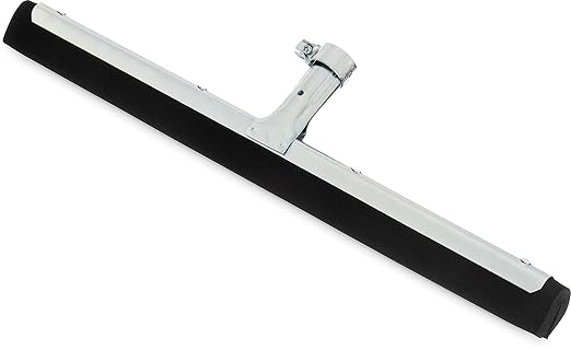 SPARTA Flo-Pac Double Foam Floor Rubber Squeegee Window Squeegee with Heavy Duty Steel Frame for Floor, Concrete, Tile, Garage, Commercial Use, 18 X 1.5 X 3 Inches, Black, (Pack of 10)
