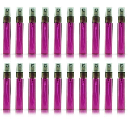20 Pack Set 10ML Protable Refill Bulk Atomizer Spray Travel Perfume Bottle Hydrating Empty Bottle (Red)