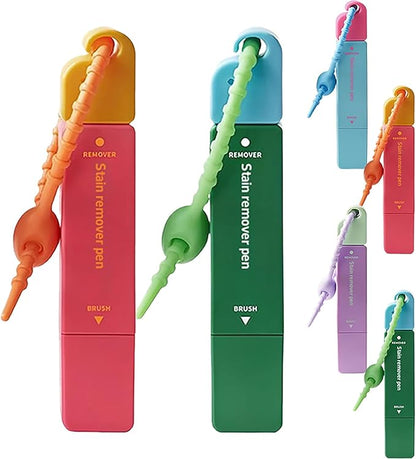 Double-Headed Instant Stain Remover Pen, Portable Dual-Tip Stain Remover Pen for Clothes Spot, Instant Fabric Stains Removers Pens for Oil Wine and Food Stains, Dates, Office, Travel Using (Combo 5)