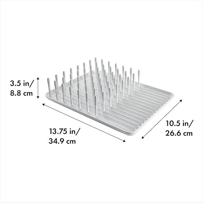 OXO Good Grips Compact Dish Rack Biscuit | For Dishware | 13-3/4 x 10-3/8 x 3-1/2 Inch | Non-Skid Feet | Pack of 4