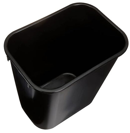 Amazon Basics Rectangular Commercial Office Wastebasket, Easy to Clean, 7 Gallon, Black, 6-Pack