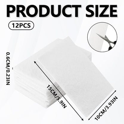 12PCS White Non Woven Pads & Non Scratch Scrubbing Pads 4x6 Inch Light Duty Scouring Pad & Abrasive Surface Scrubber Multi Scouring Sponge for Polishing Cleaning Pads Non Abrasive