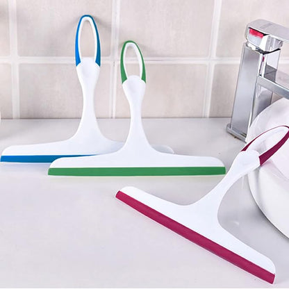 Hand Held Rubber Glass Shower Squeegee with Hanging Hole for Glass Door, Car Windows - Multifunctional Tool [3-Pack]