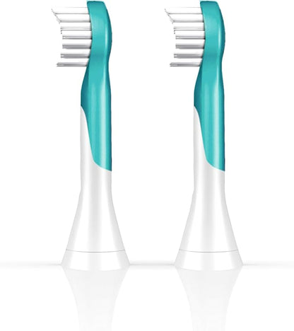 Philips Sonicare for Kids - Genuine Replacement Electric Toothbrush Heads, Compact Size, for Kids Aged 3+, 2 Pack, HX6032/94