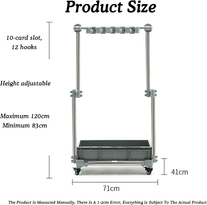 Broom and Mop Holder,Freestanding Mobile Cleaning Tool Storage Rack,Yard and Organizers,for Garden Garage Shed(10tow12hooks)