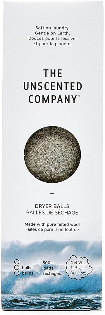 The Unscented Company Dryer Balls, 3 Balls, 115 g (4.05 oz)