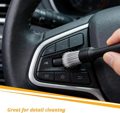 6PCS Car Detailing Brush Kit, Includes Ultra Soft No Scratch Boars & Vent Duster Brush, Multi-Use Automotive Dusting Cleaning Kit for Exterior Interior, Universal for Vehicles