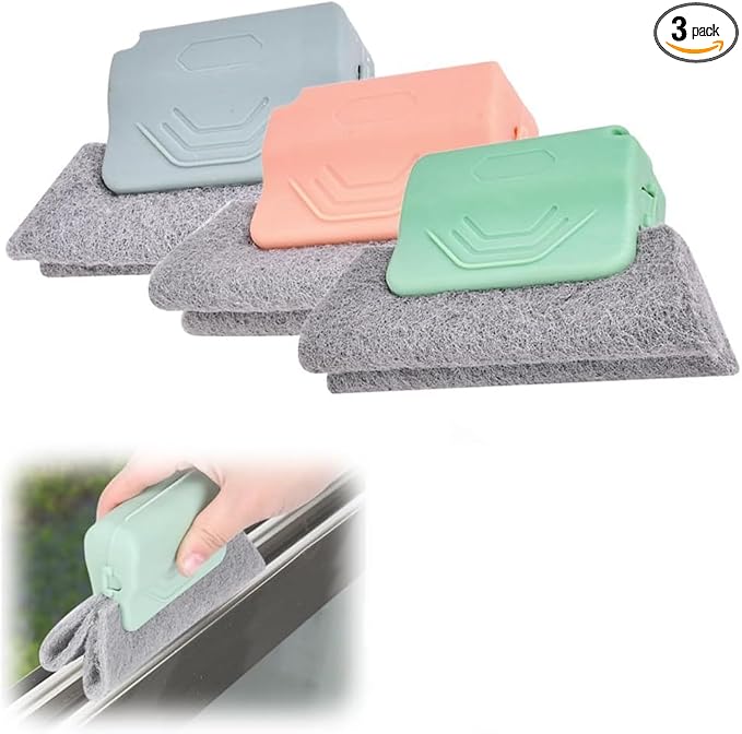 Magic Track Cleaner Groove Cleaning Brush Set Handheld Tool for Window Slides Gaps Tile Lines All Purpose (All)