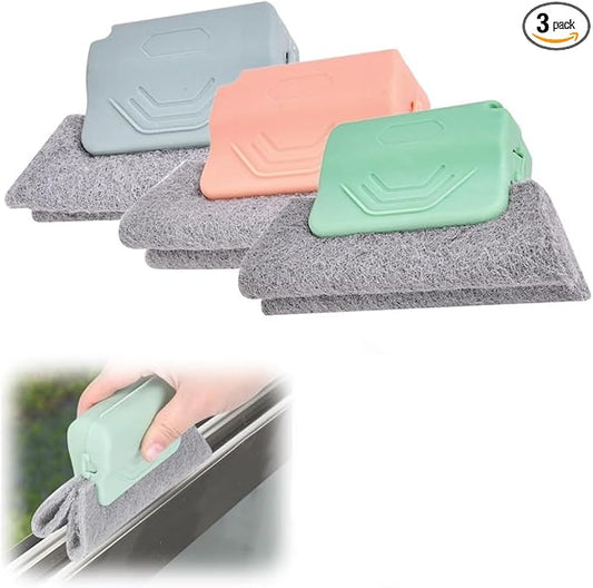 Magic Track Cleaner Groove Cleaning Brush Set Handheld Tool for Window Slides Gaps Tile Lines All Purpose (All)