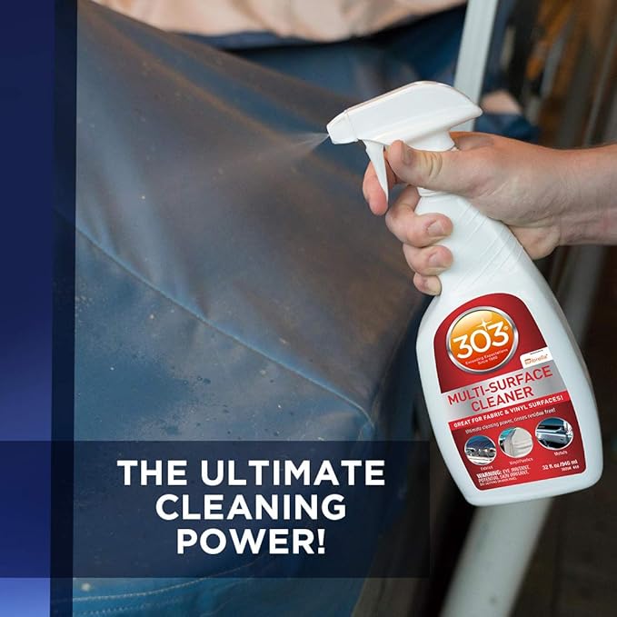 303 Products Multi-Surface Cleaner Spray, Residue-Free Cleaning for Vinyl, Fabric, Plastic & More – Safe on All Water-Safe Surfaces, Sunbrella Recommended, 16 oz (6 Pack)