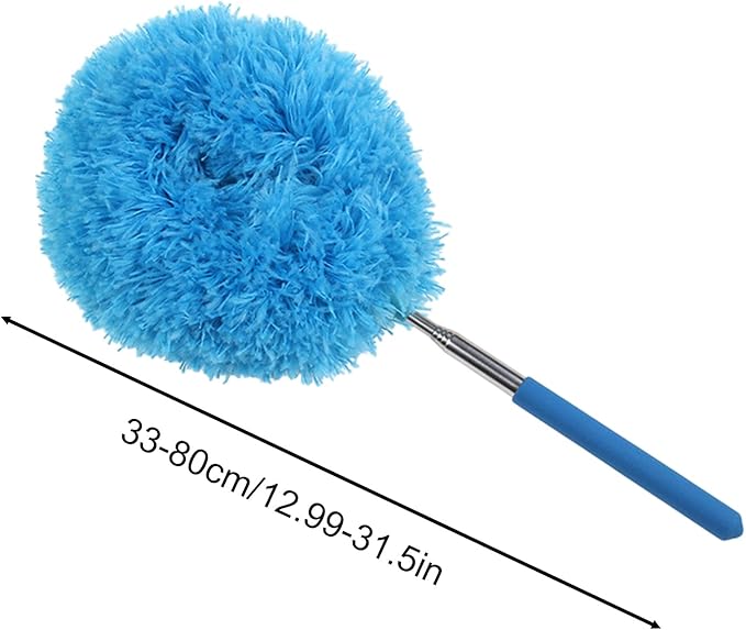 Flexible Dusting Tool Duster - Extendable Microfiber Cleaner, Household Ceiling Fan Remover | Telescopic Dust Removal Wand System, Bendable Head Attachment with Soft Grip for High Furniture Surfaces