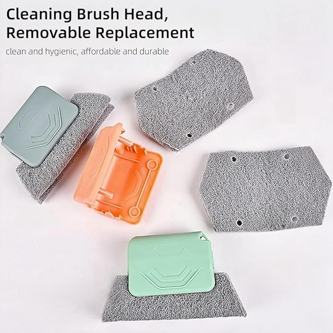 Magic Window Track Cleaner, 2026 Upgraded Window Groove Cleaning Brush Tools Set, Hand-held Window Track Cleaner Brushes Tools Set for Window lides Gaps Tile Lines Shutter Car Vents (Green 3pcs)