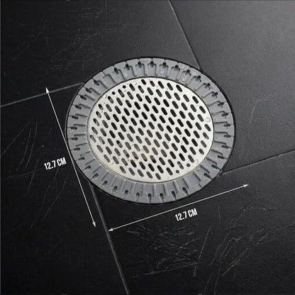 2 Pack Round Shower Drain Hair Catcher Stainless Steel | Anti-Clog Hair Stopper for Bathroom & Tub | Non-Slip Suction Cups | Easy-Clean Drain Protector