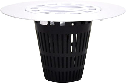 DANCO Hair Catcher for Stand-Alone Shower Drain Cover | 3-inch Shower Drain Openings | Strainer Snare | White (10533) (Pack of 2)